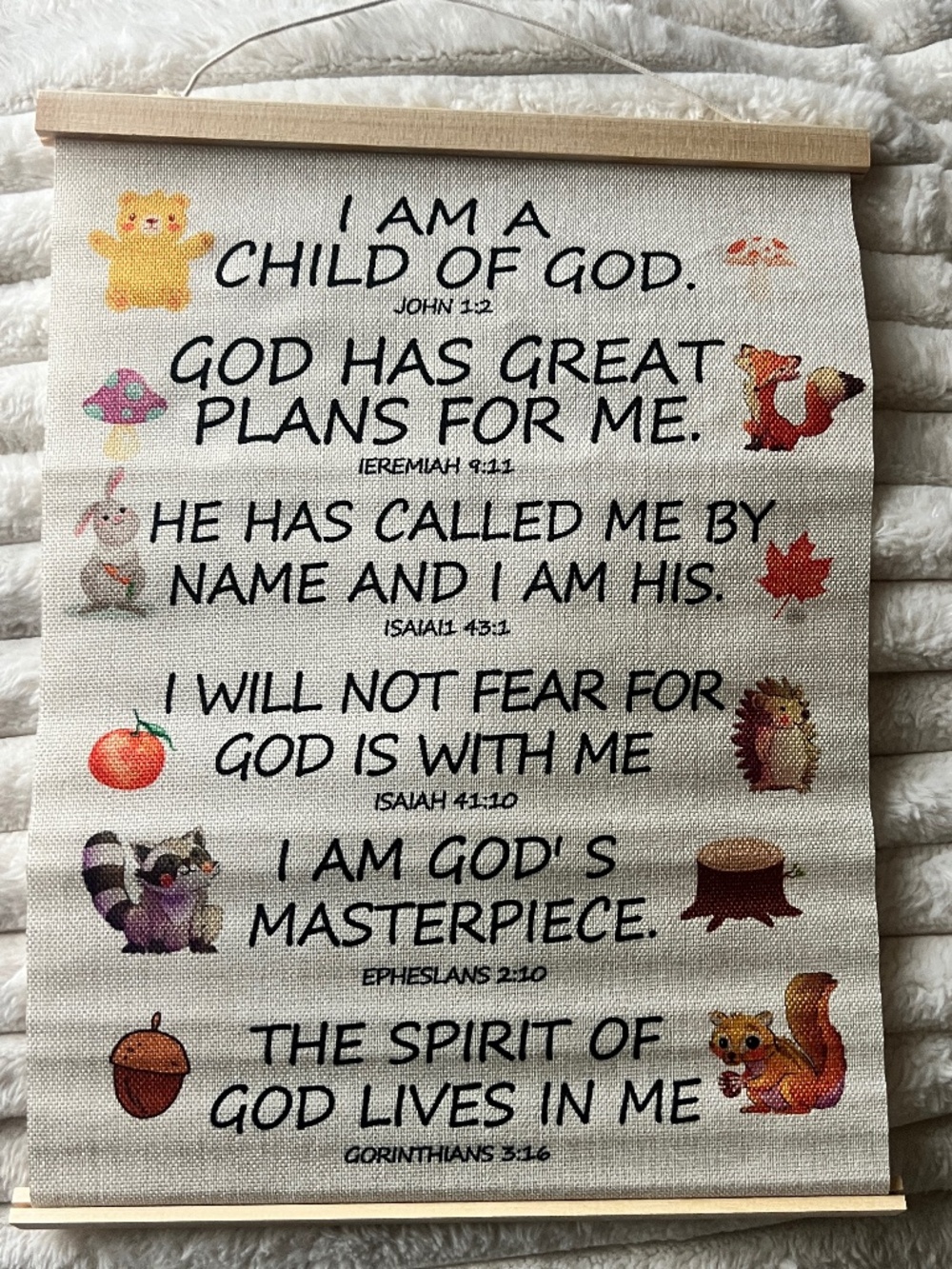 BUNDLE I Am a Child of God Scroll, Wall Decor & Charm/Ornament